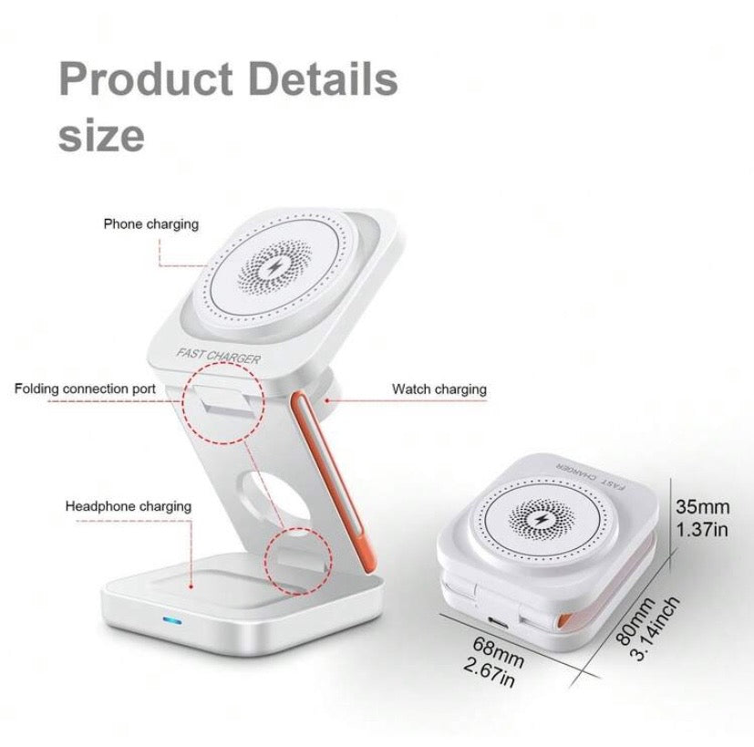 Assiora MagDock – 3-in-1 Magnetic👉Wireless Charger