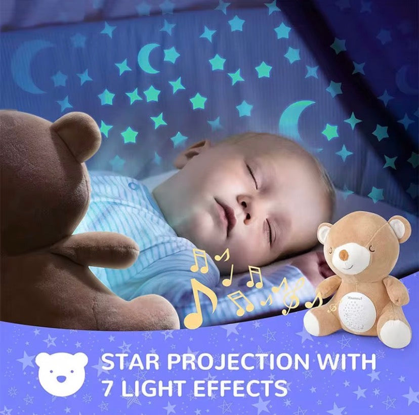 Ours Apaisant Bébé – Bruit Blanc & Projecteur d’Étoiles